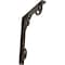 Ekena Millwork Fleur De Lis Wrought Iron Bracket, (Single center brace), Antiqued Brass 1 1/2"W x 10"D x 12"H BKTM01X10X12SFLABS - alternate 1